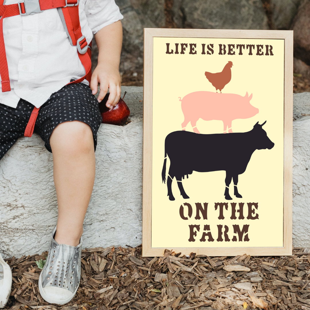 life is better on the farm stencil