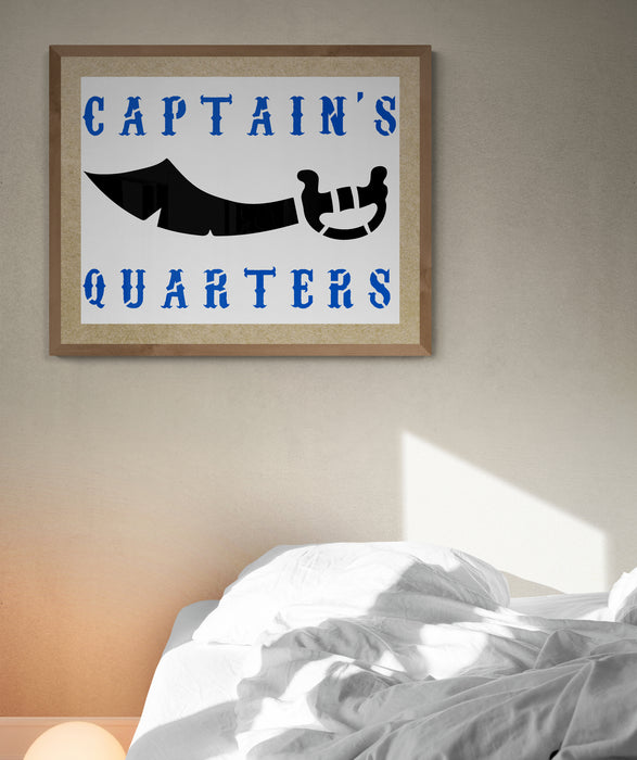 Captain’s Quarters Nautical Pirate Sword Beach Sign