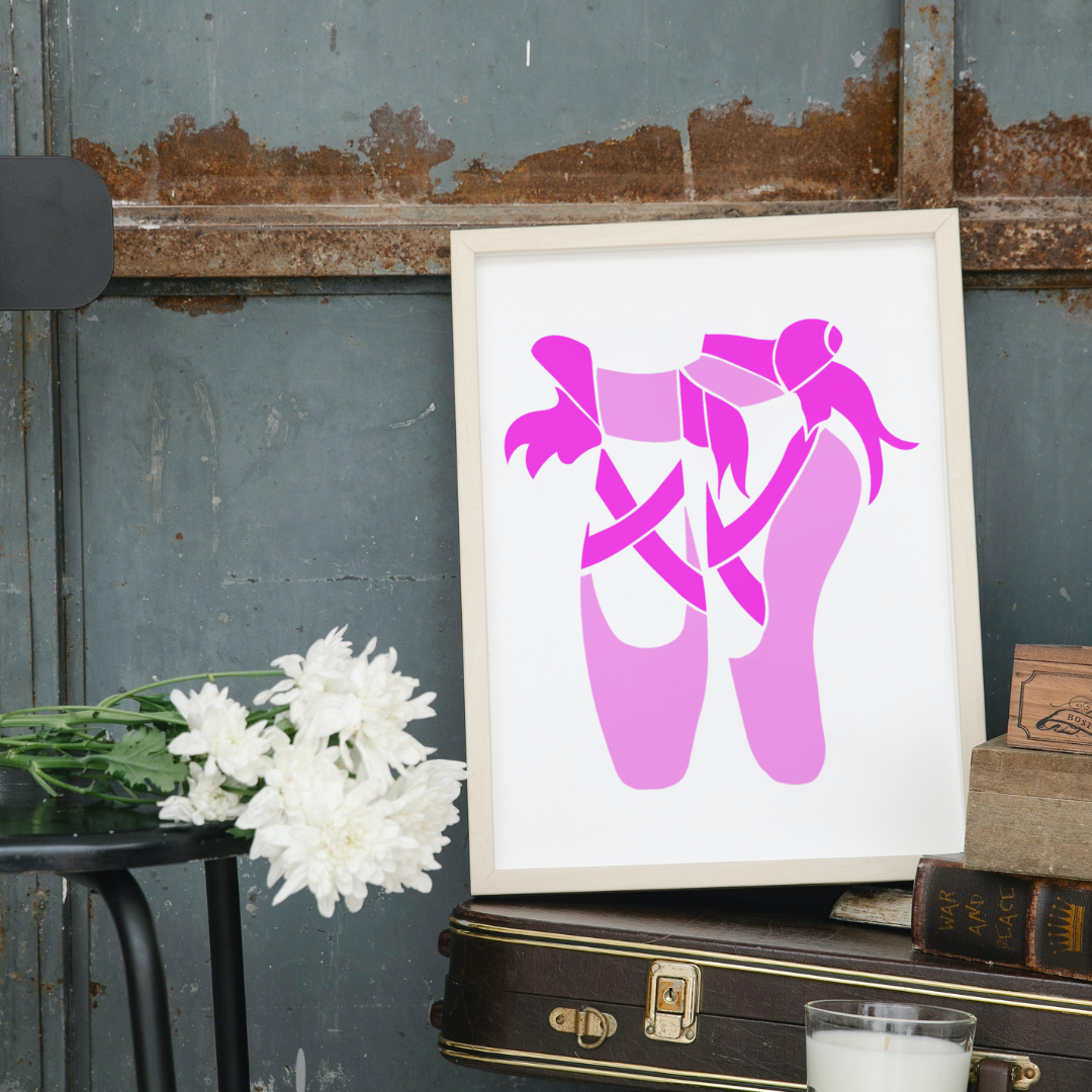 ballet shoes stencil