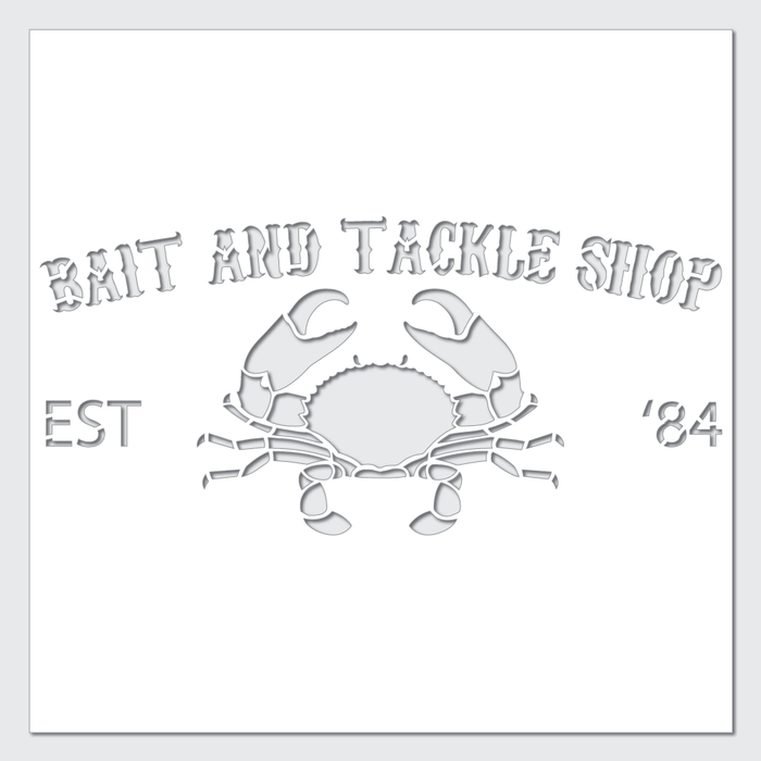 bait and tackle shop sign stencil