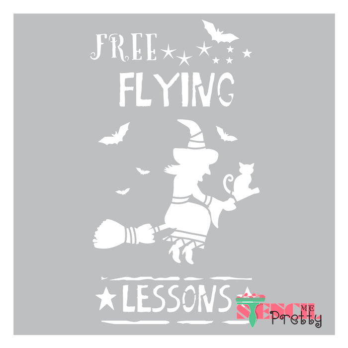 Free Flying Lessons Halloween Witch Bat & Broom