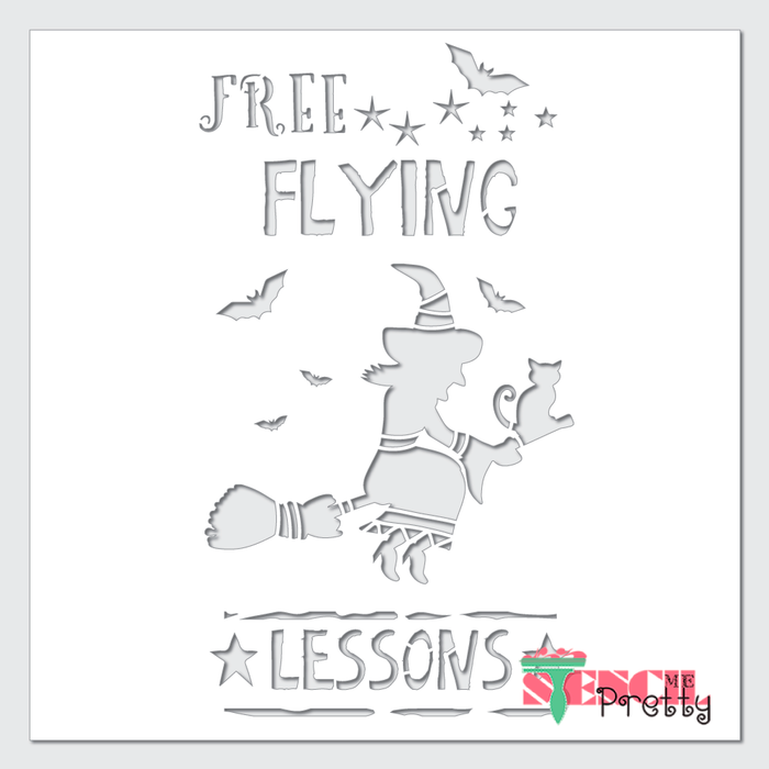 Free Flying Lessons Halloween Witch Bat & Broom