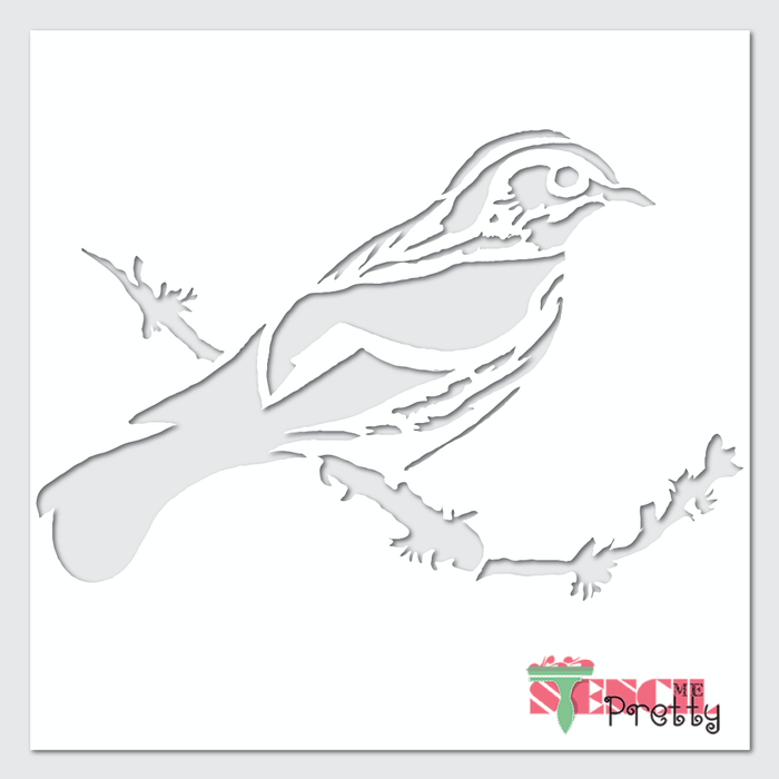 Sparrow Bird on Branch Nature