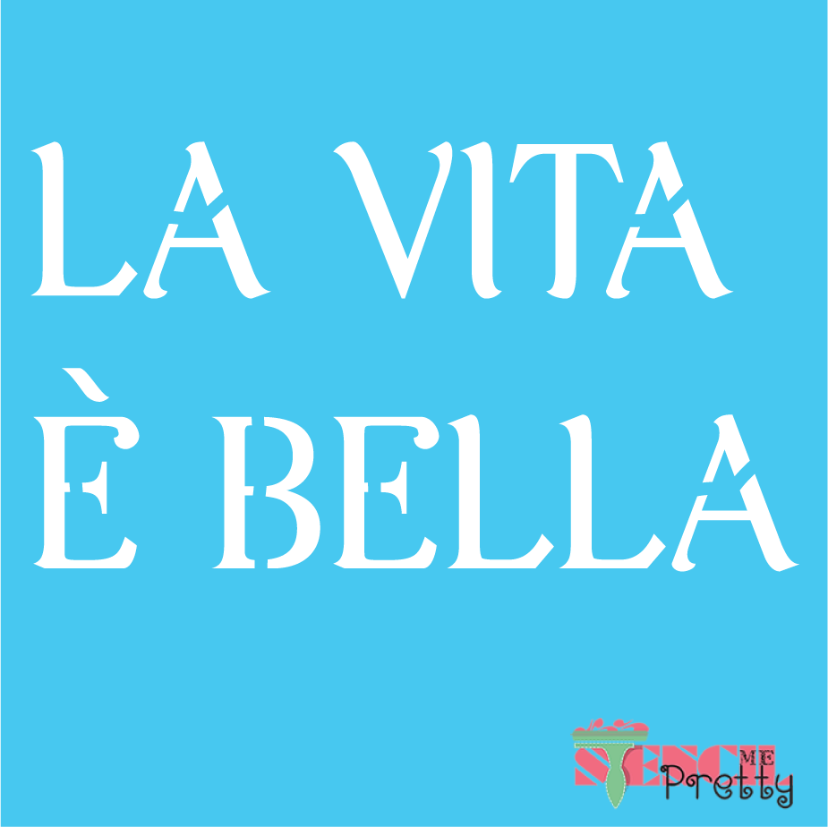 la vita e bella stencil