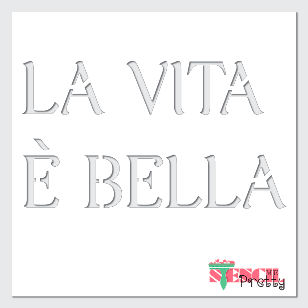 life is beautiful stencil