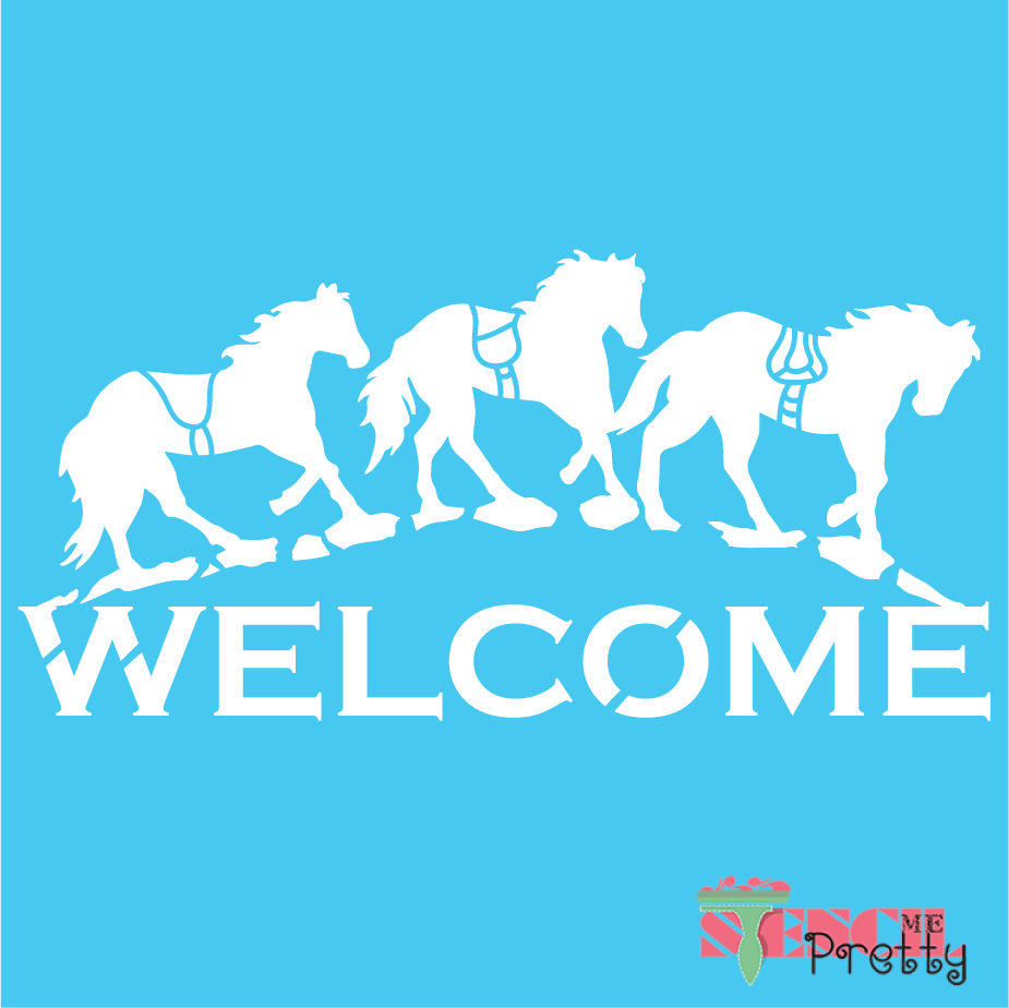 welcome ranch stencil