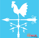 rooster wind spinner stencil