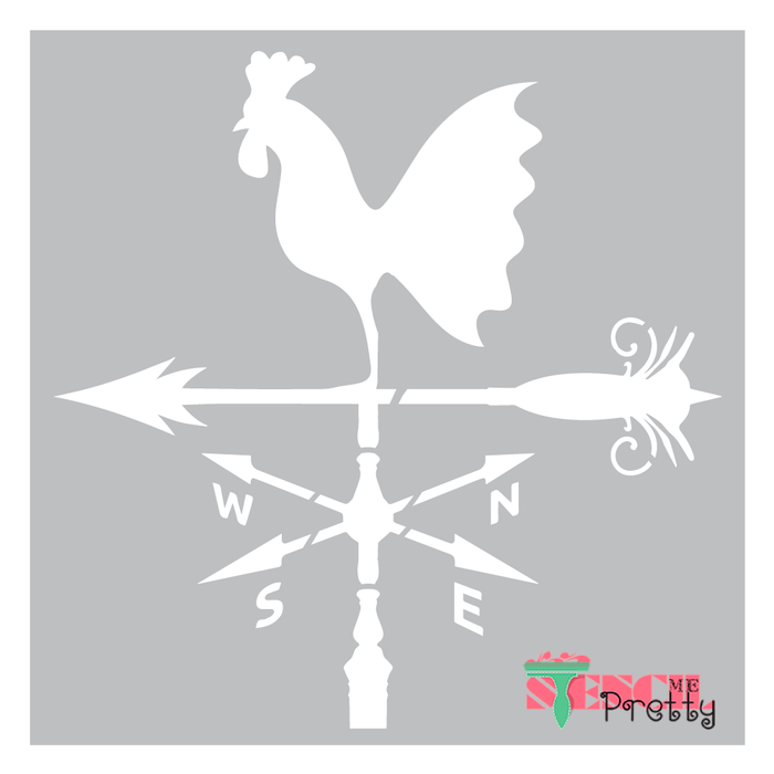 rooster and arrow stencil