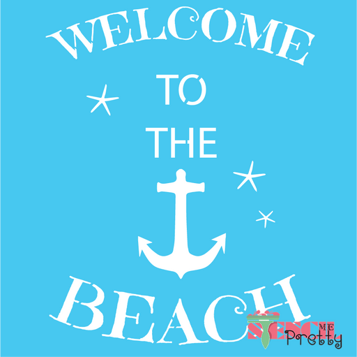 welcome to the beach stencil