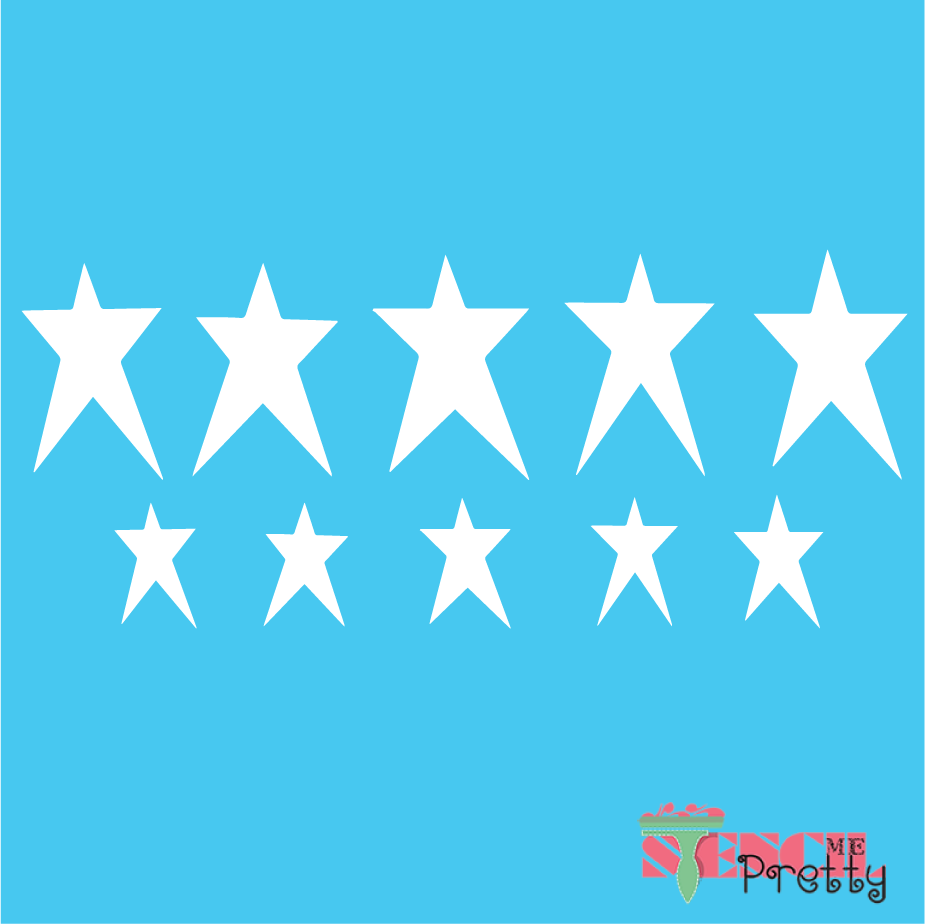 americana stars stencil