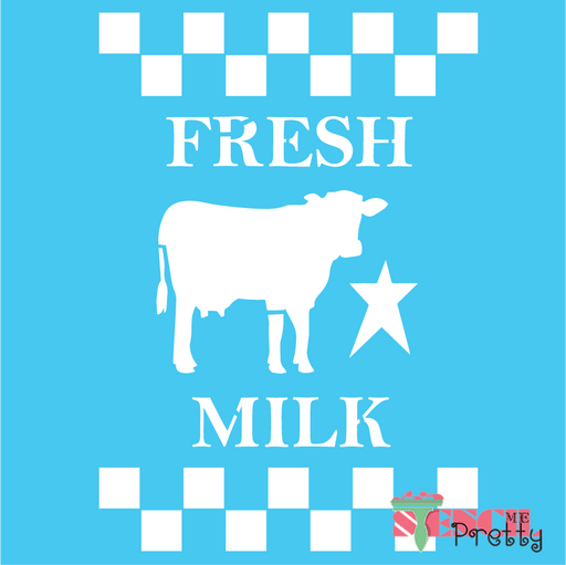 fresh milk stencil