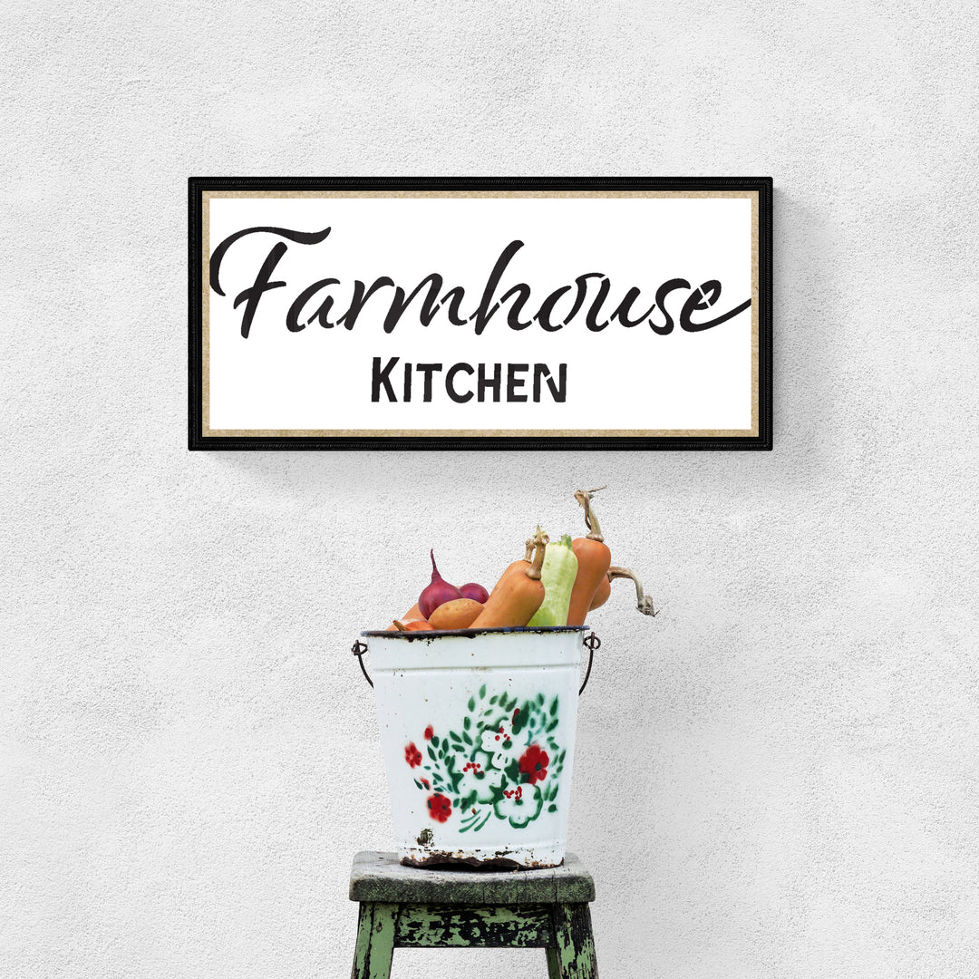 farmhouse kitchen stencil
