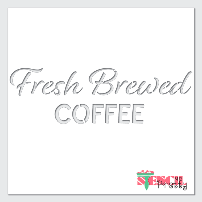 fresh brewed coffee stencil