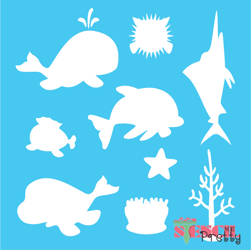 ocean animals stencil