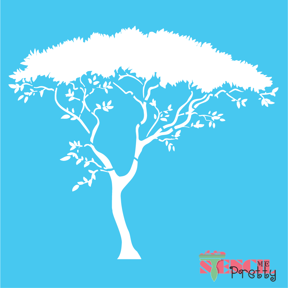 safari tree stencil
