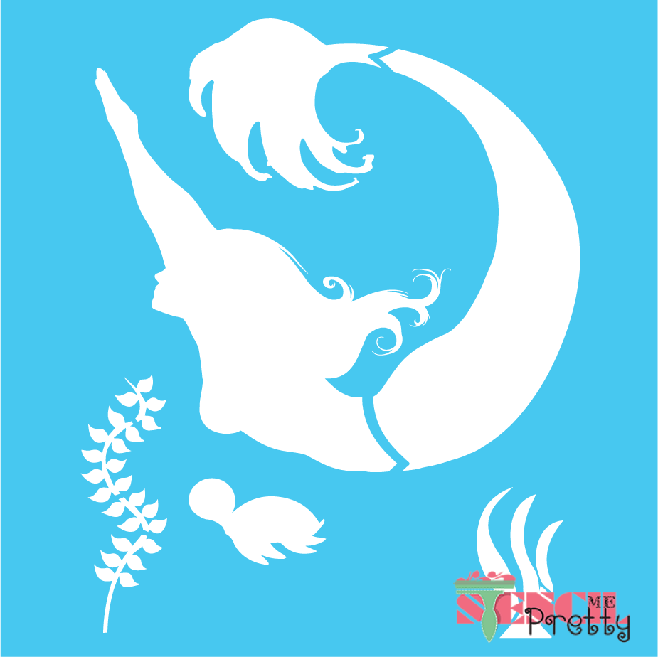 mermaid stencil