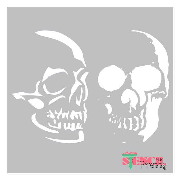 Skull Duo Stare & Profile Template