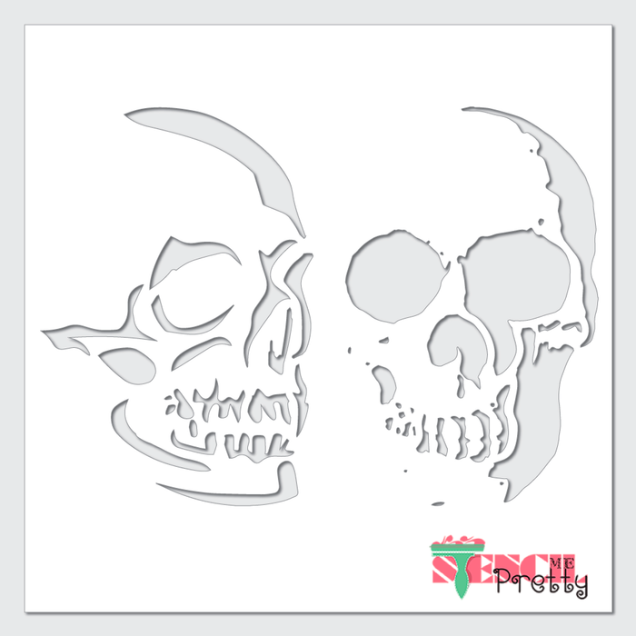 Skull Duo Stare & Profile Template
