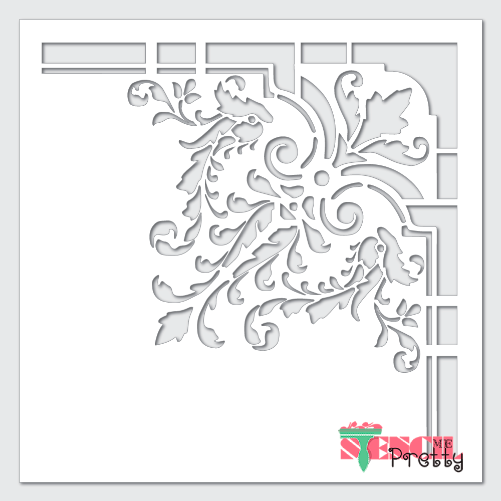Victorian corner stencil