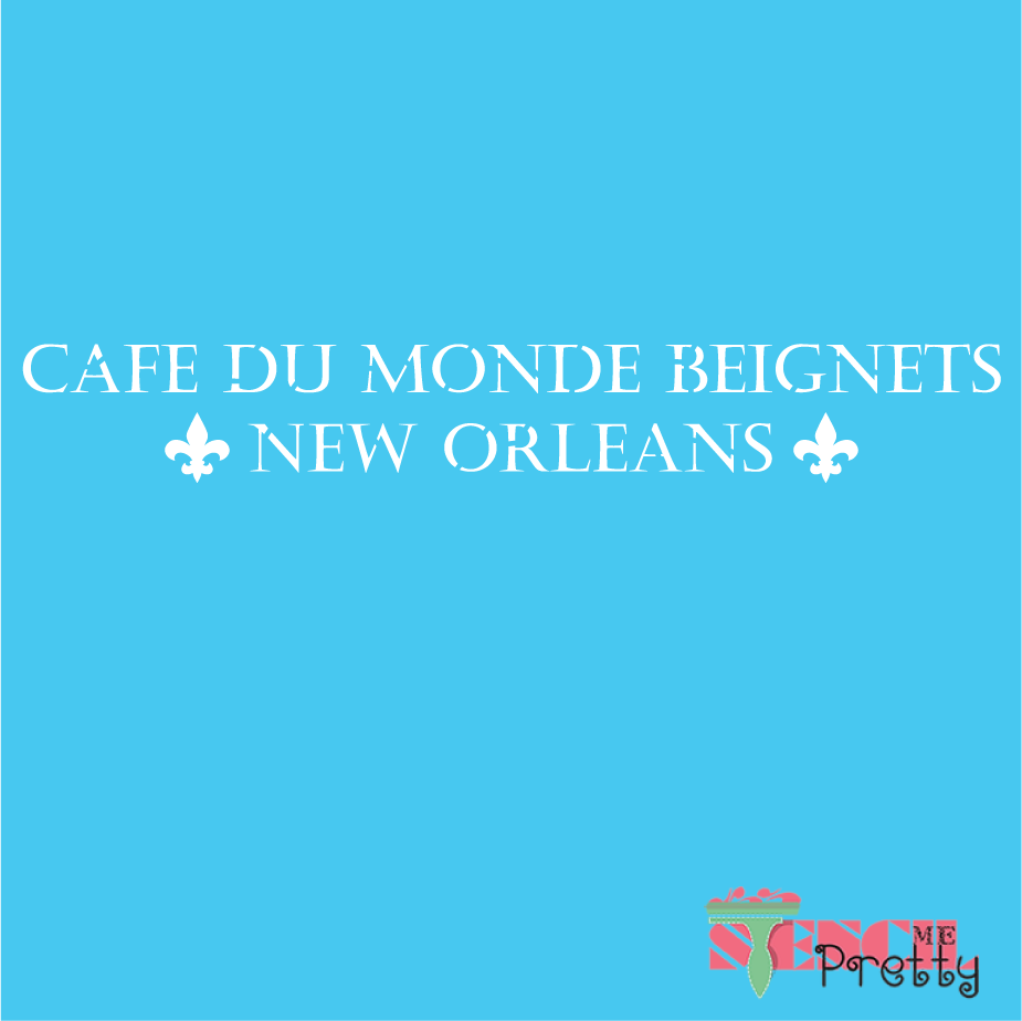 french cafe stencil