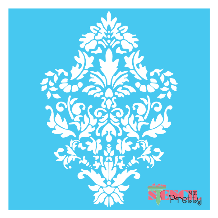damask accent wall stencil