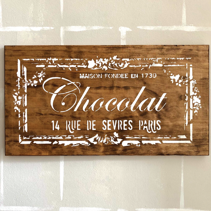 french chocolat stencil