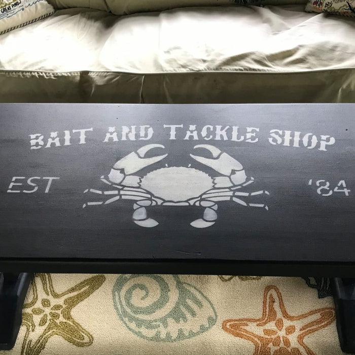 bait and tackle shop stencil