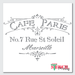 french cafe paris stencil
