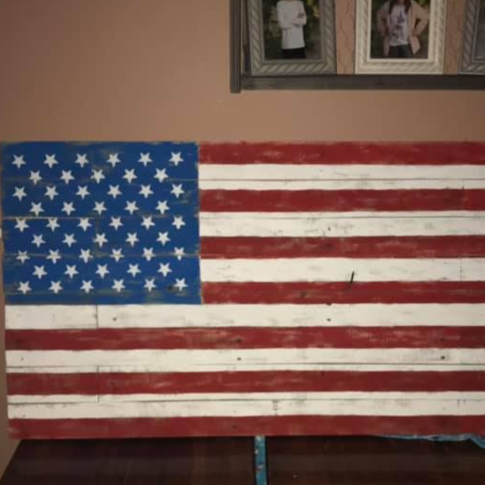 Reusable Pallet Flag Patriotic Stars