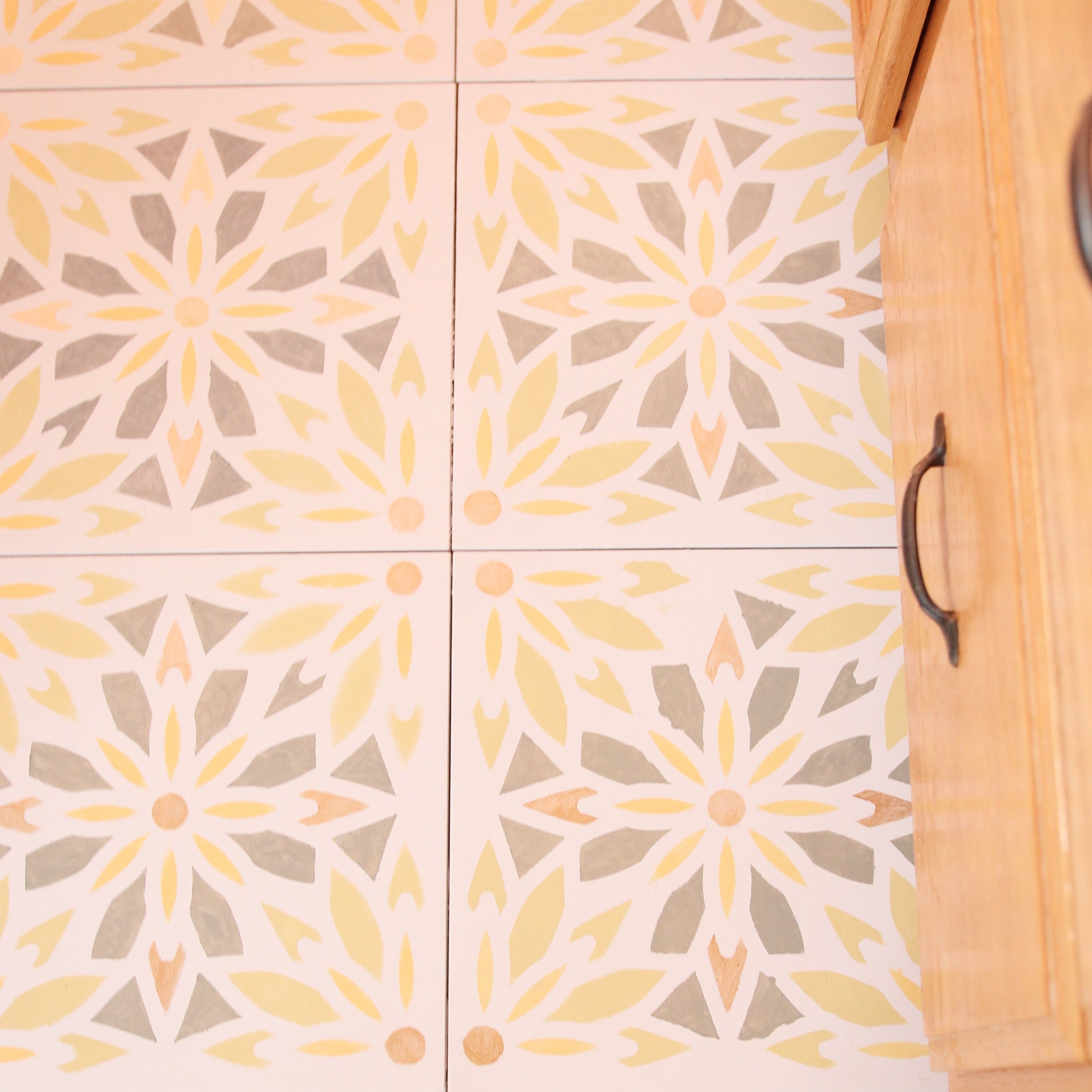 floral pattern tencil